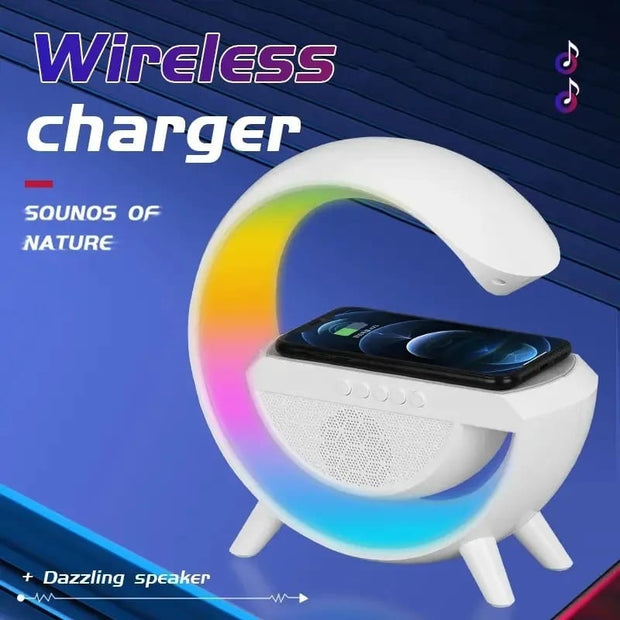 G-SHAPED BRILLIANCE ELEVATE YOUR ATMOSPHERE WITH LED LAMP + SPEAKER + CHARGER